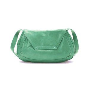 Hobo LEONA leather shoulder bag in MINT